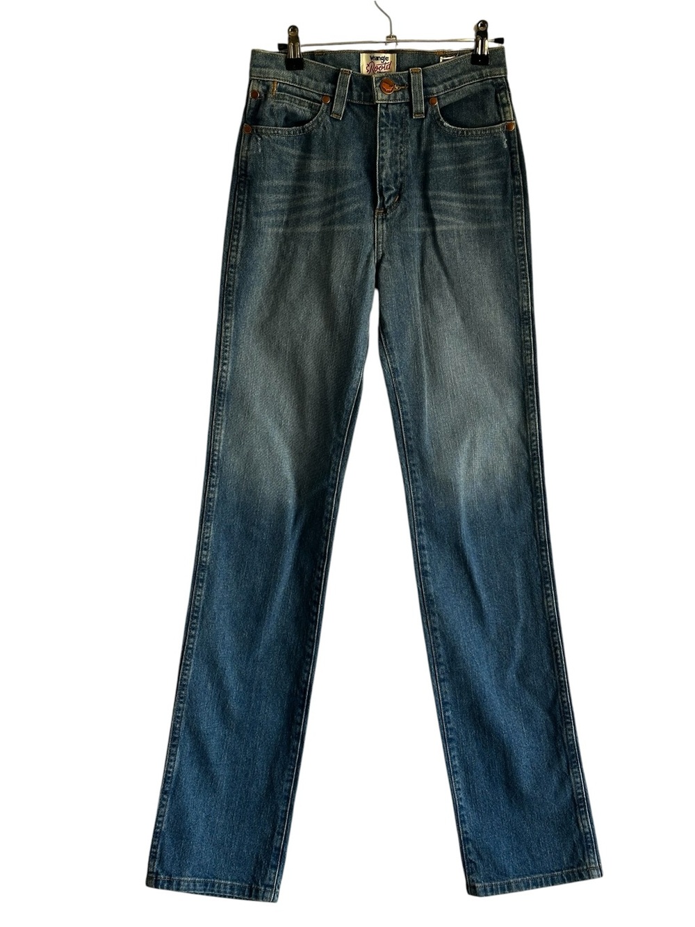 Wrangler Rooted Collection USA Made Vintage Wash Straight Leg Jeans 24X34